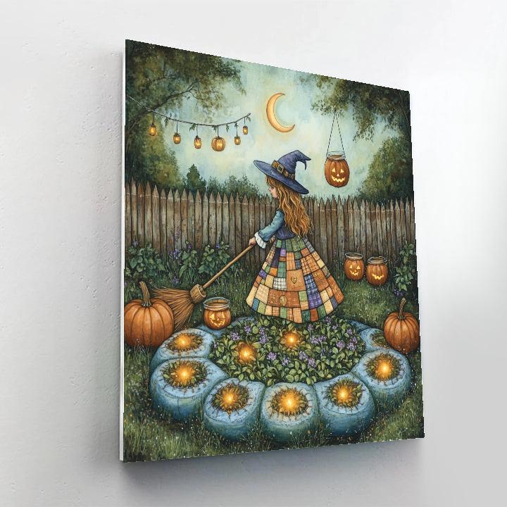 Patchwork Witch Garden paint by color