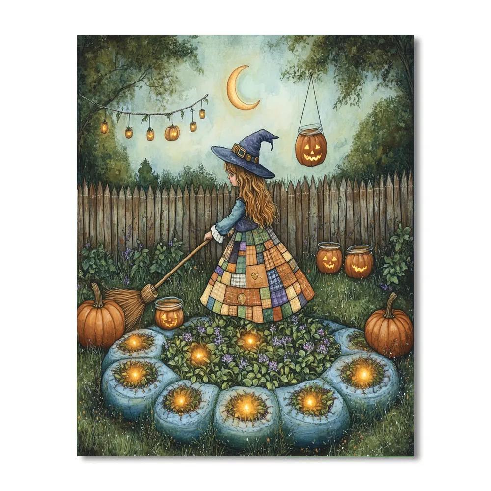 Patchwork Witch Garden paint by color