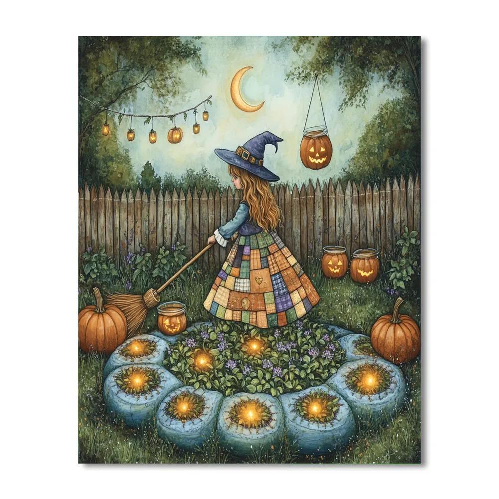 Patchwork Witch Garden paint by color