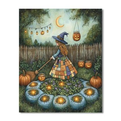 Patchwork Witch Garden paint by color