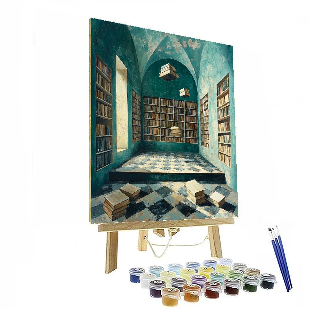 Rene Magritte Inspired Library Of Dreams Painting by numbers kit