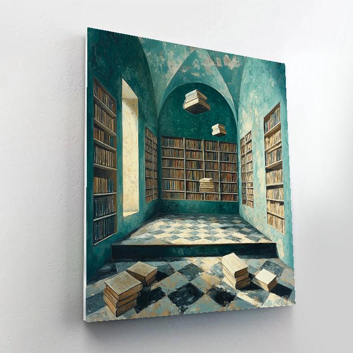 Rene Magritte Inspired Library Of Dreams Painting by numbers kit