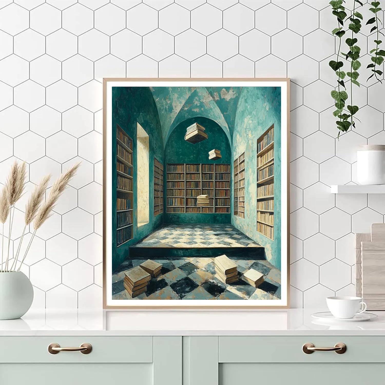 Rene Magritte Inspired Library Of Dreams Painting by numbers kit
