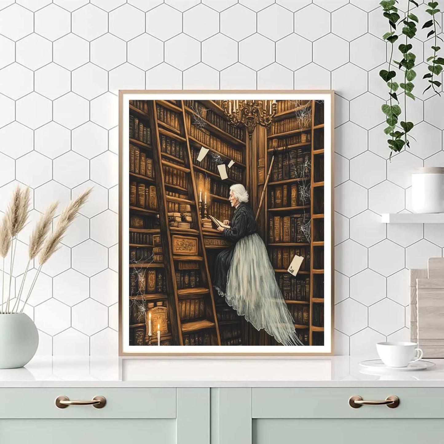 Ghostly Librarian Of Shelf 13 Paint by numbers art