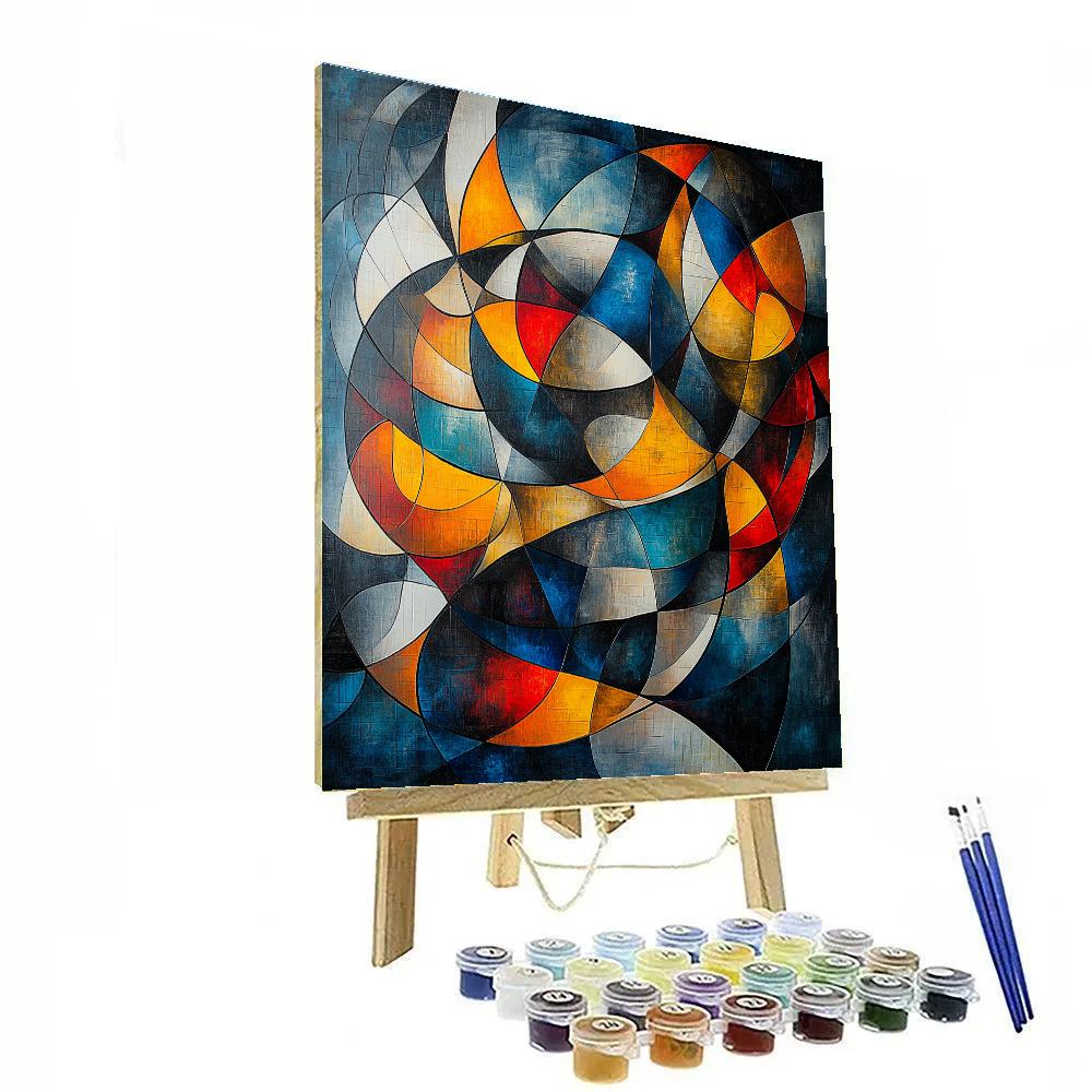 Kandinsky Inspired Cosmic Jazz paint by color