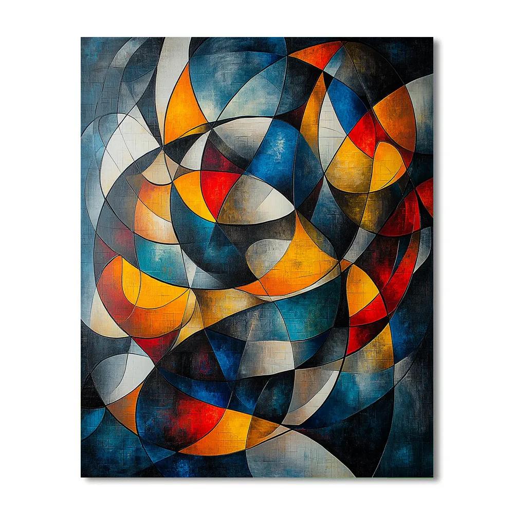 Kandinsky Inspired Cosmic Jazz paint by color