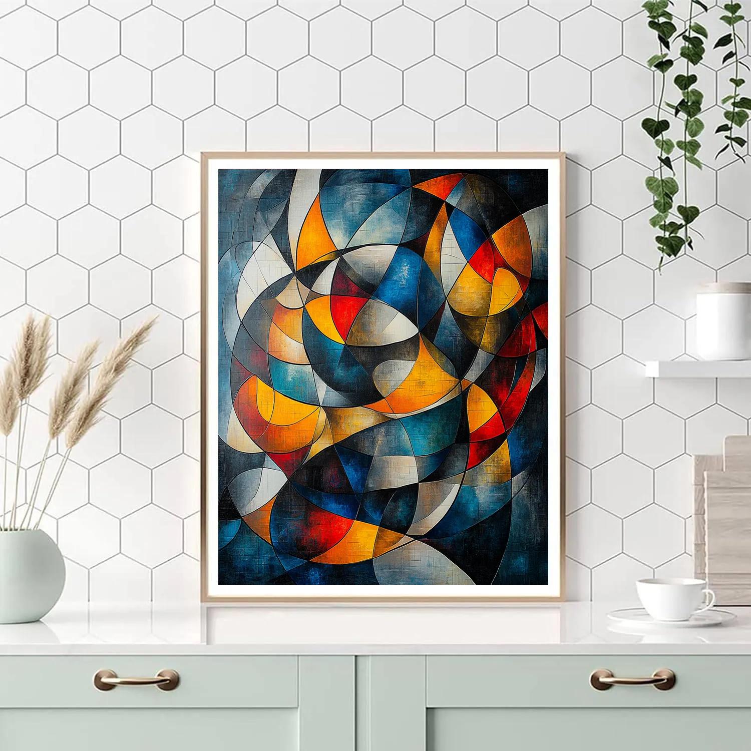 Kandinsky Inspired Cosmic Jazz paint by color