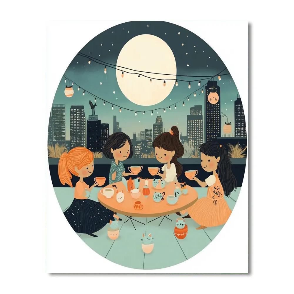 Cosplay Coven Tea Party paint by number