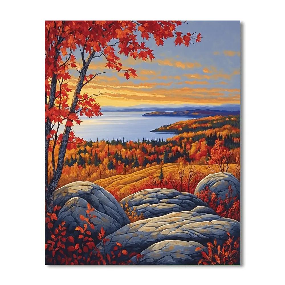 A.Y. Jackson Inspired Algoma Autumn Ridges Painting by numbers kit