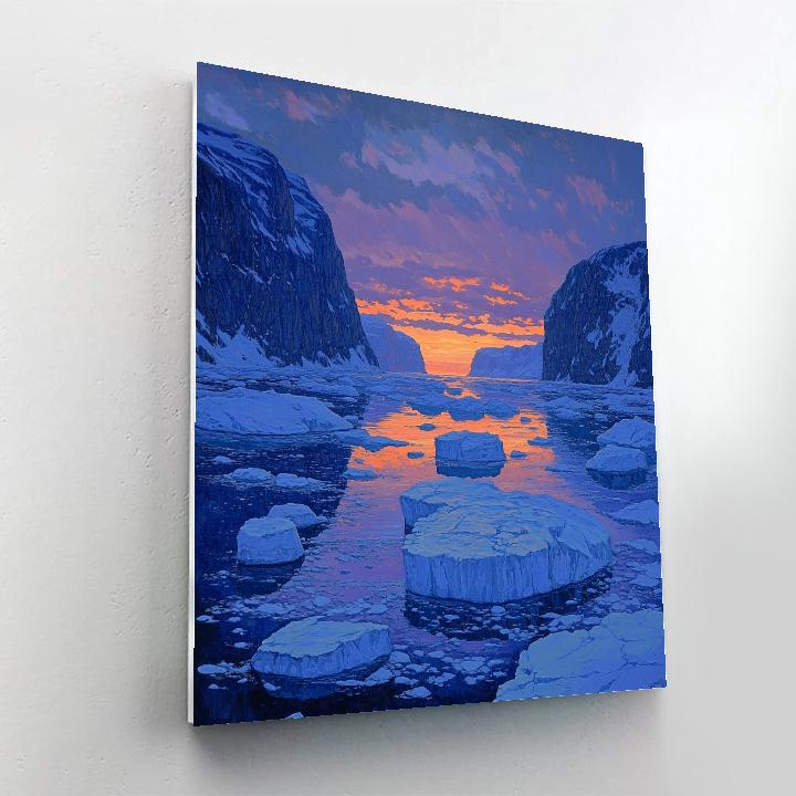 A.Y. Jackson Inspired Northern Icefjord Dusk Paint by numbers kits