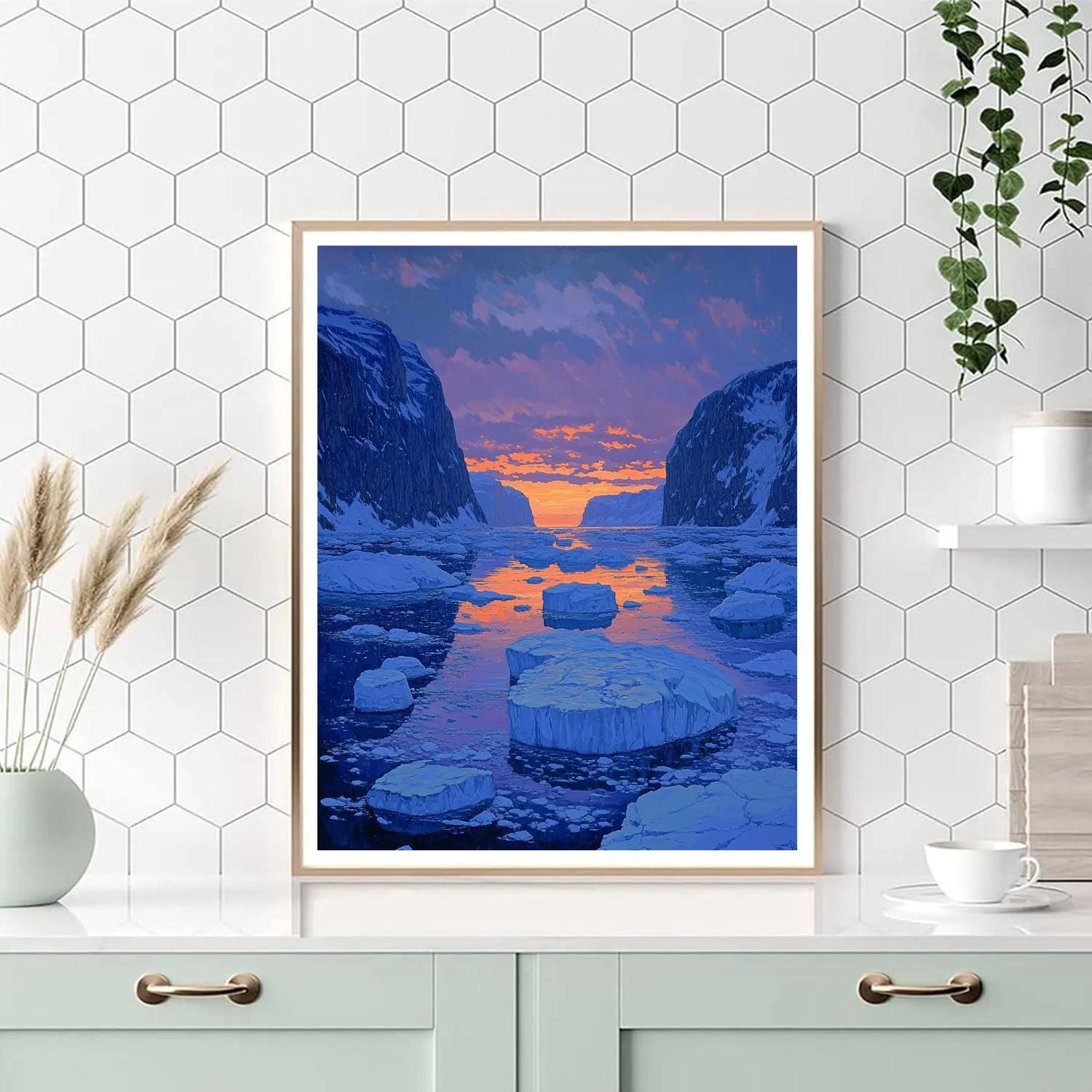 A.Y. Jackson Inspired Northern Icefjord Dusk Paint by numbers kits