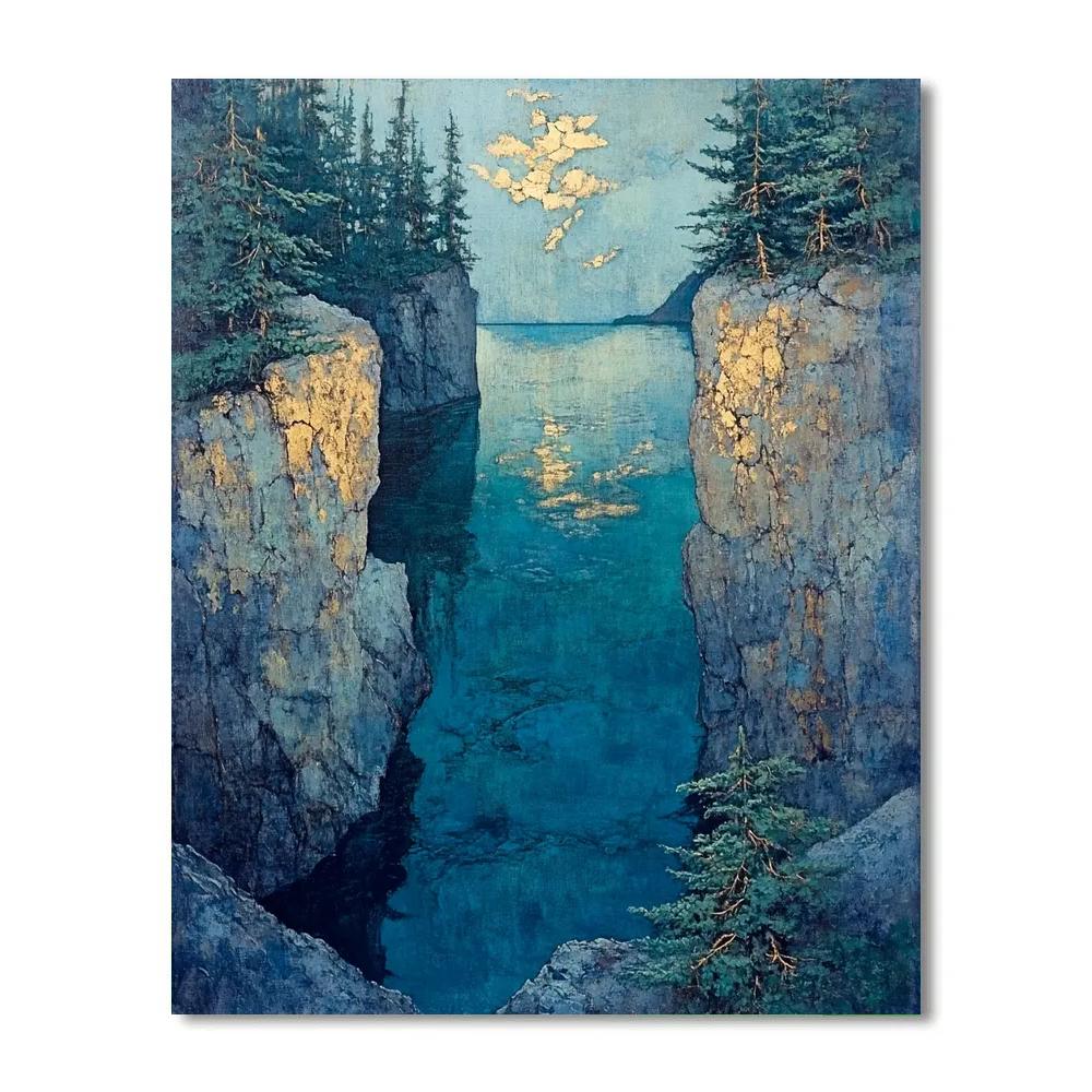 Arthur Lismer Inspired Rocky Channel And Spruce Reflections paint by color