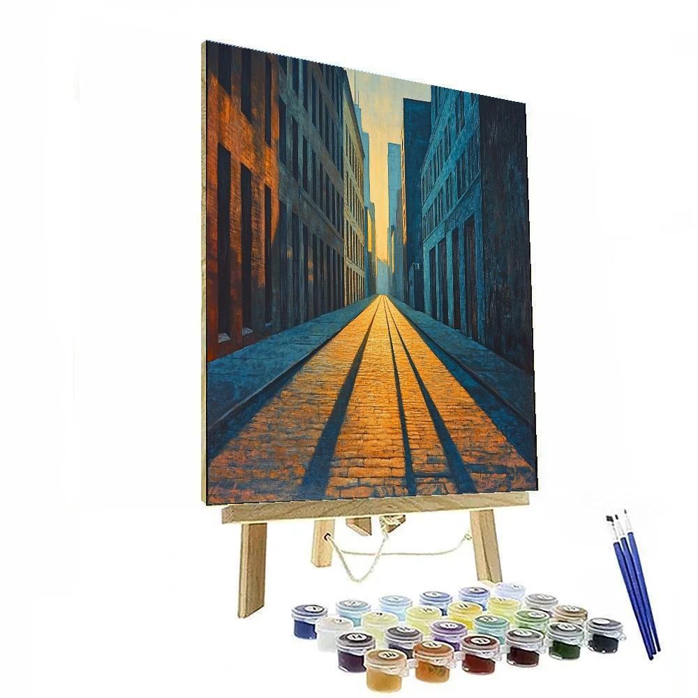 Edward Hopper Inspired Silent Street Number painting