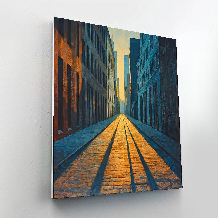 Edward Hopper Inspired Silent Street Number painting