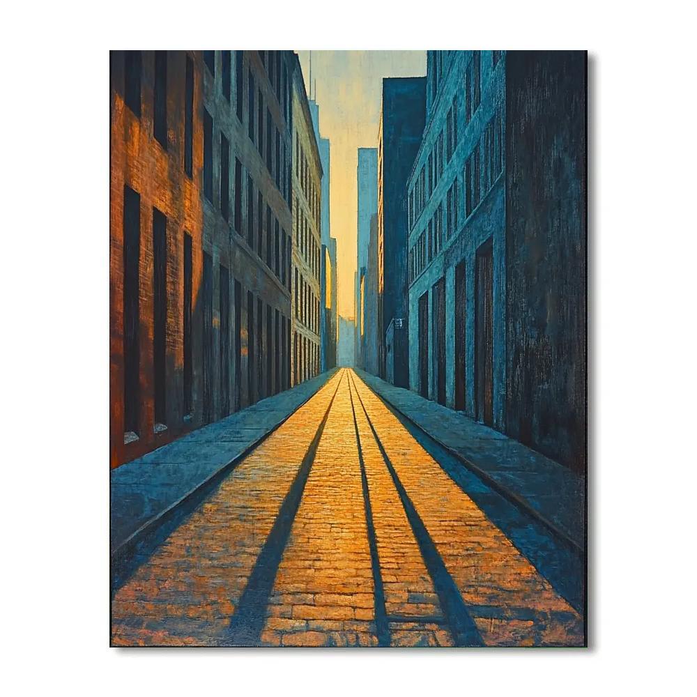 Edward Hopper Inspired Silent Street Number painting