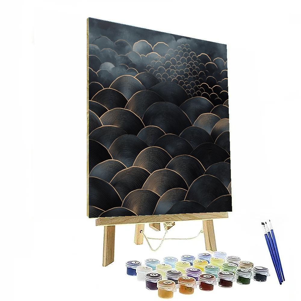 M.C. Escher Inspired Tessellated Ocean Paint by numbers art