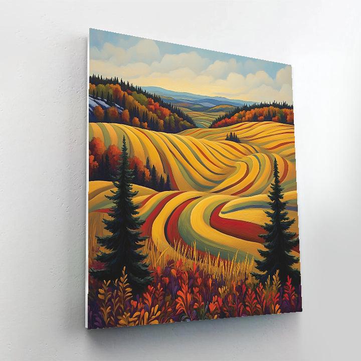 A.Y. Jackson Inspired Quebec Farmland Rhythm paint by color