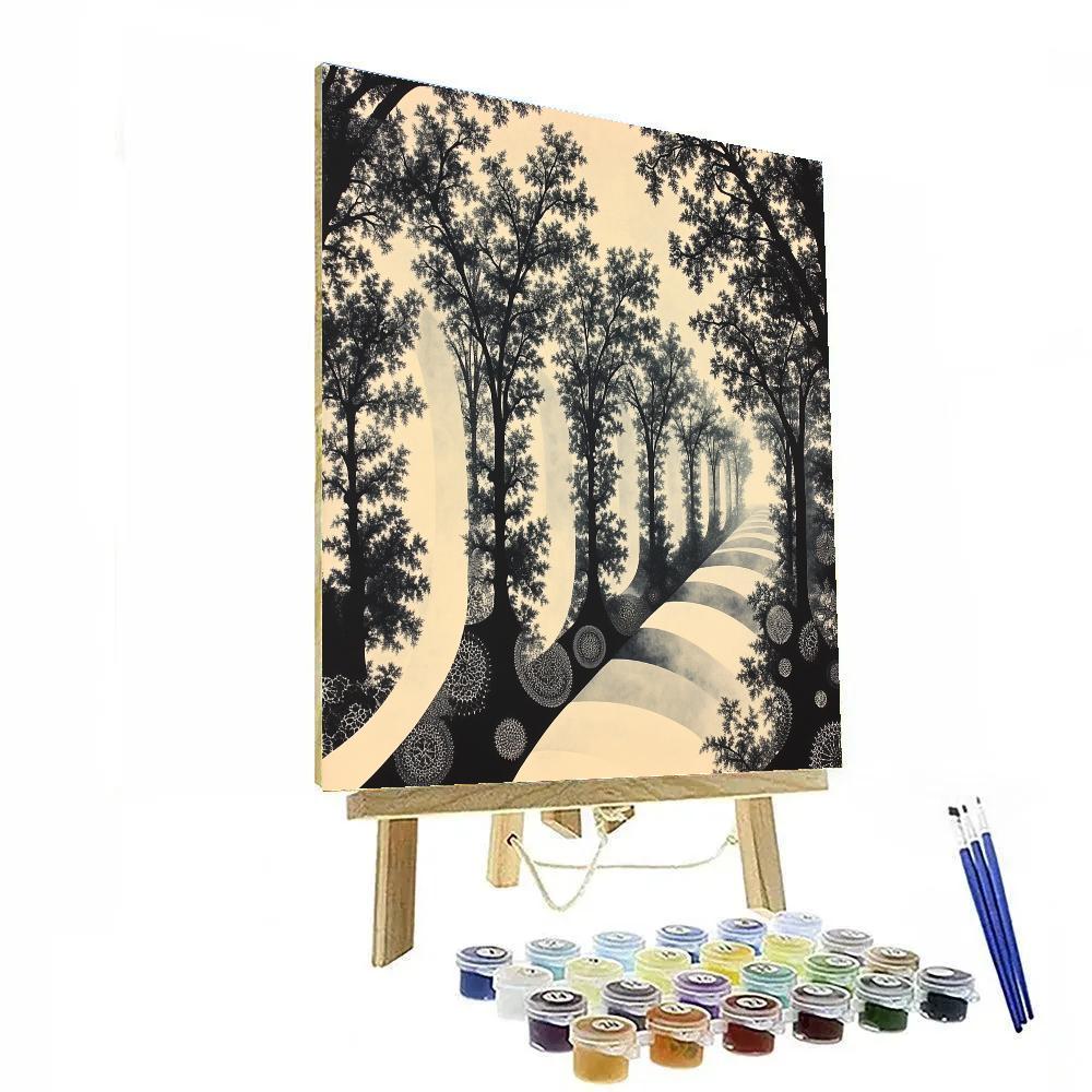 M.C. Escher Inspired Fractal Garden paint by color