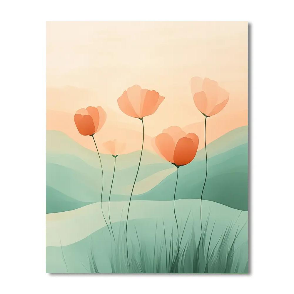 Georgia OKeeffe Inspired Desert Sunrise Paint by numbers art