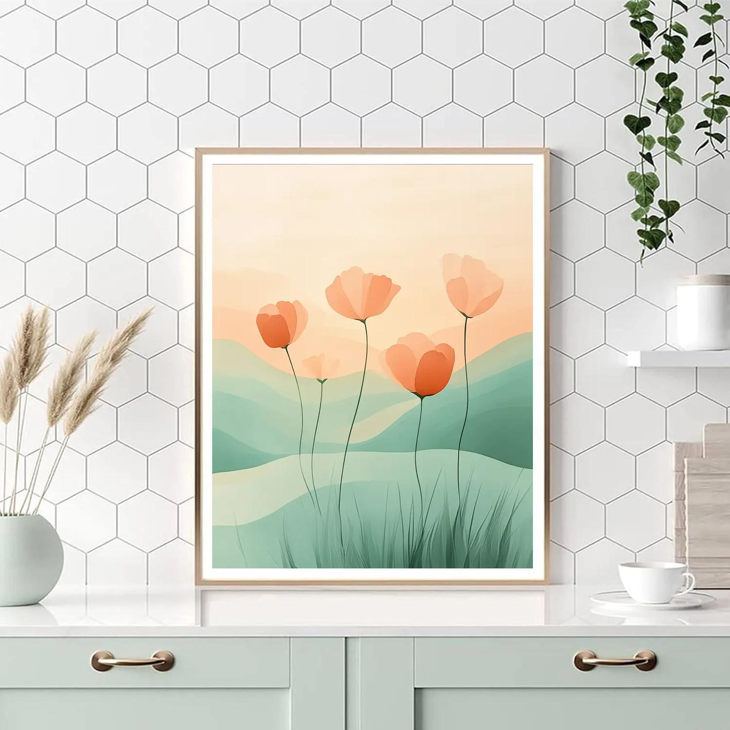 Georgia OKeeffe Inspired Desert Sunrise Paint by numbers art