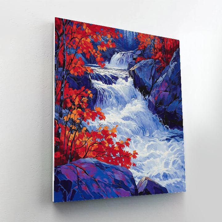 A.Y. Jackson Inspired Red Maple Rapids Painting by numbers kit