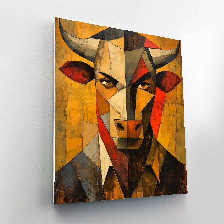 Picasso Inspired Bullfighter Portrait paint by numbers