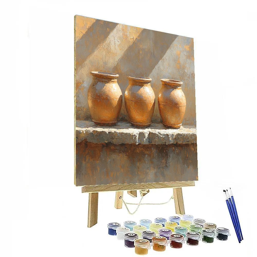 Diego Velázquez Inspired Ceramic Water Jars In Silver Light paint by color