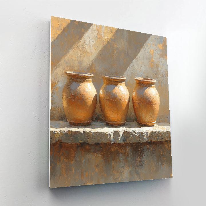 Diego Velázquez Inspired Ceramic Water Jars In Silver Light paint by color