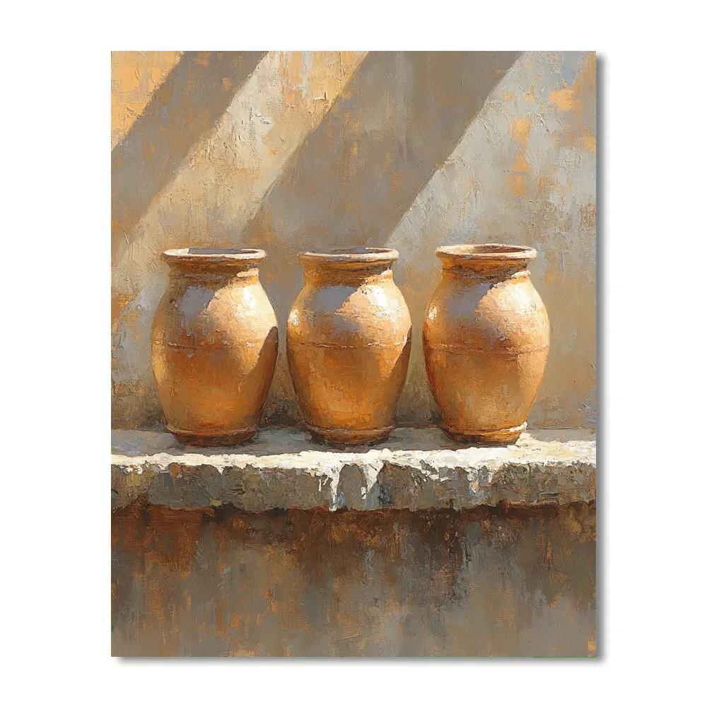 Diego Velázquez Inspired Ceramic Water Jars In Silver Light paint by color