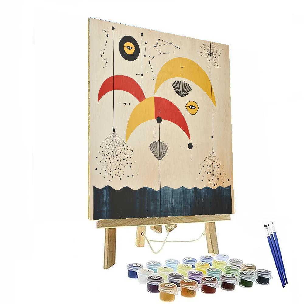 Joan Miró Inspired Dreaming Shells Paint by numbers art