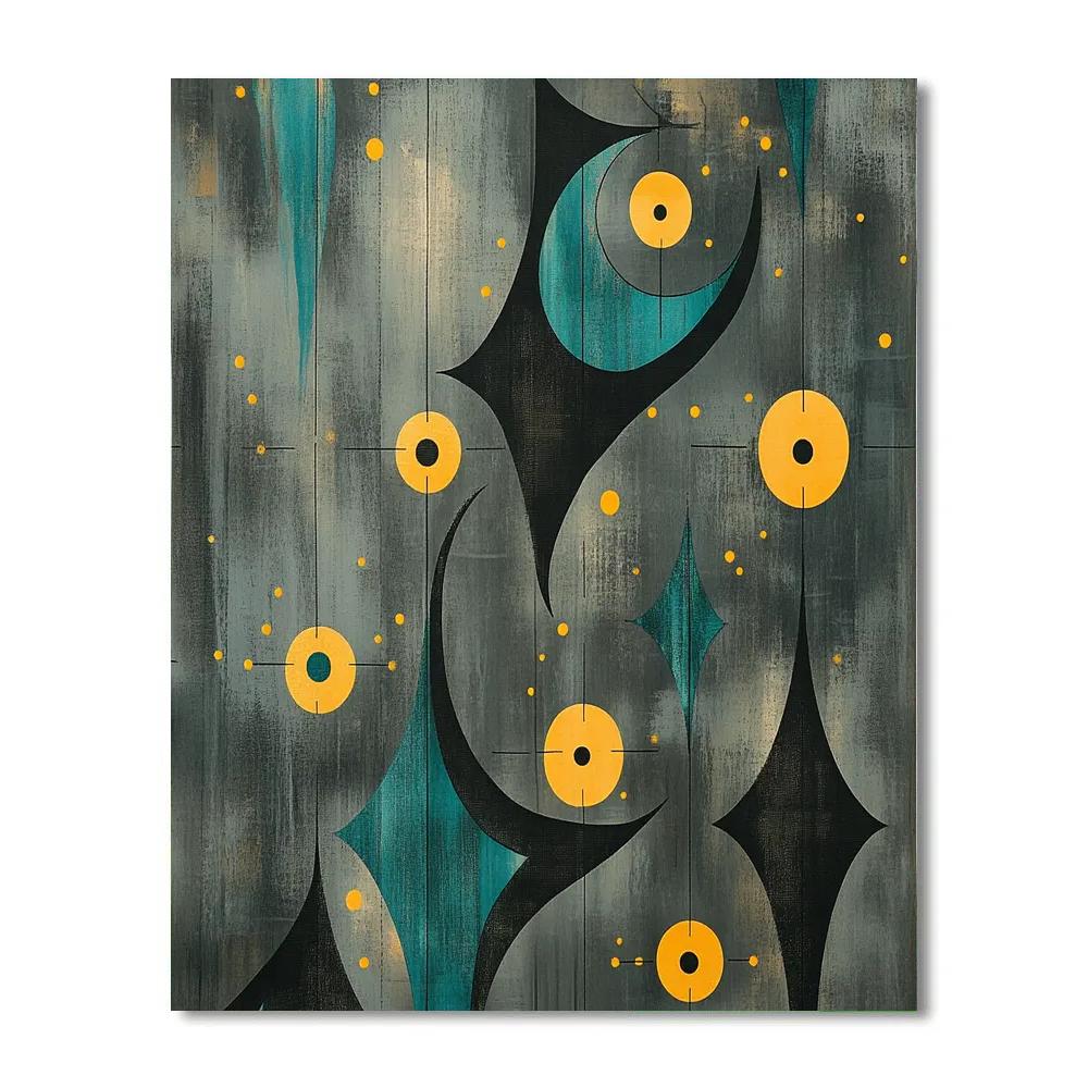Joan Miró Inspired Starry Mechanism Paint by numbers kits