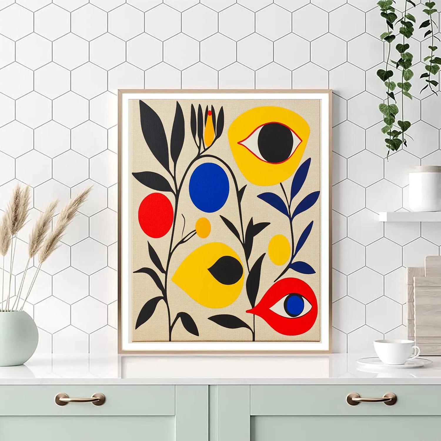 Joan Miró Inspired Abstract Garden Dreams Numbered painting kits