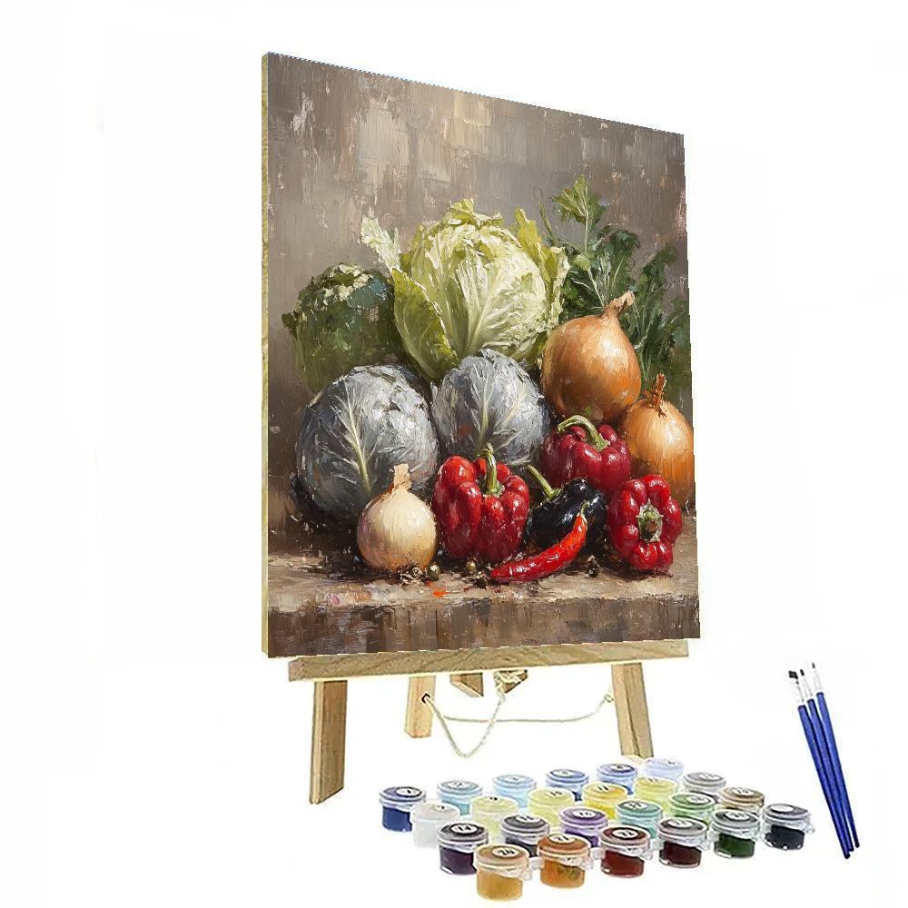 Diego Velazquez Inspired Spanish Market Vegetable Composition paint by numbers