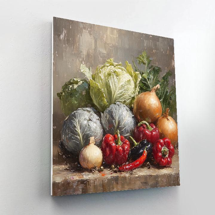 Diego Velazquez Inspired Spanish Market Vegetable Composition paint by numbers