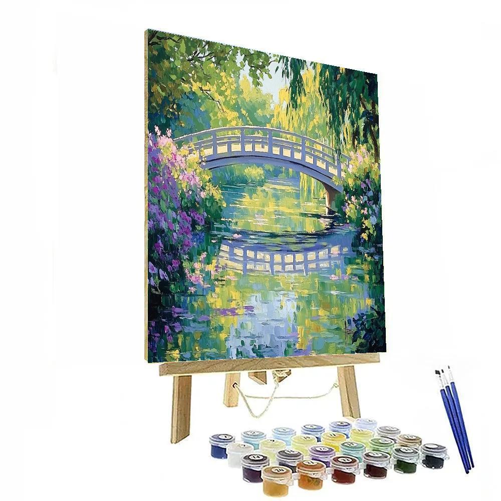 Claude Monet Inspired Giverny Japanese Bridge In Summer Painting by numbers kit