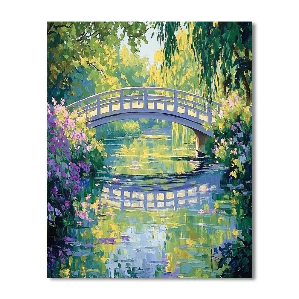 Claude Monet Inspired Giverny Japanese Bridge In Summer Painting by numbers kit