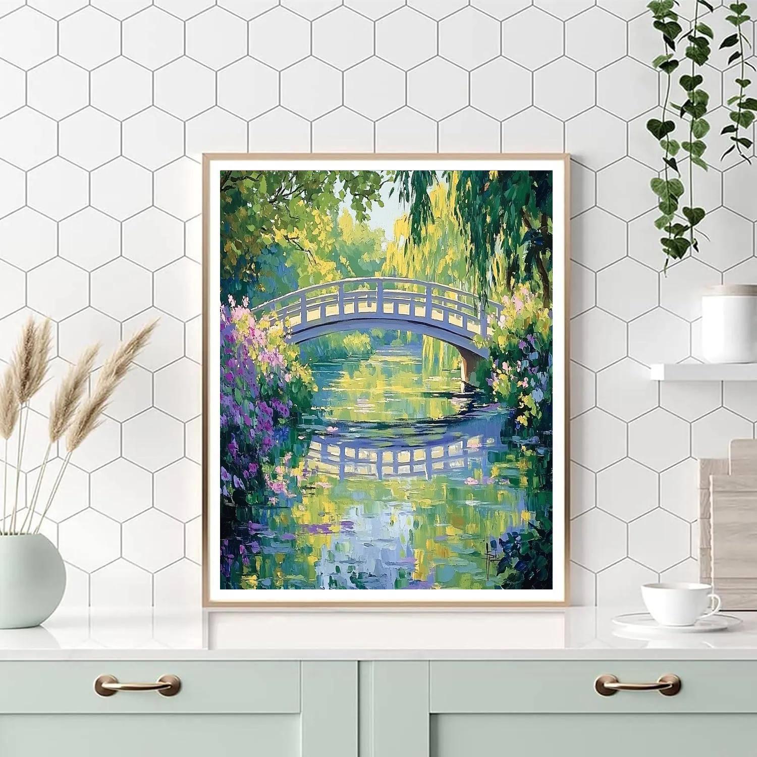 Claude Monet Inspired Giverny Japanese Bridge In Summer Painting by numbers kit