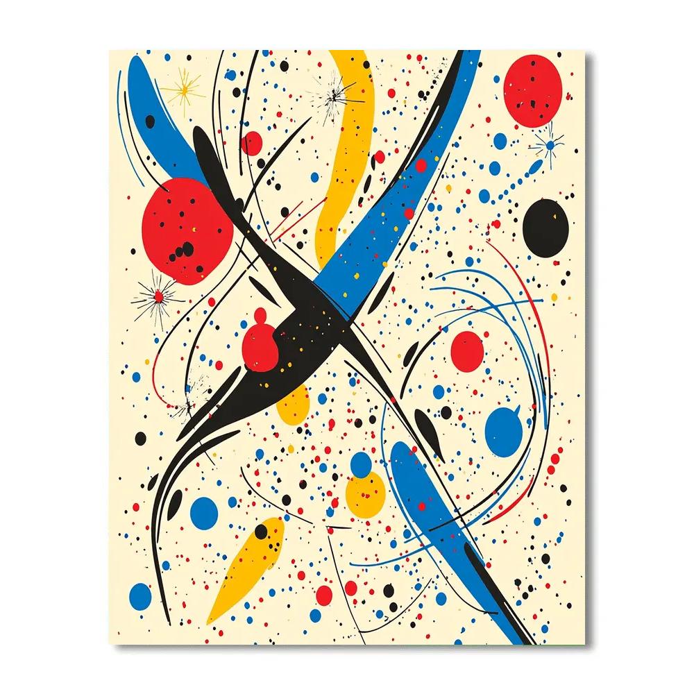 Joan Miró Inspired Galactic Harmony Painting by numbers kit