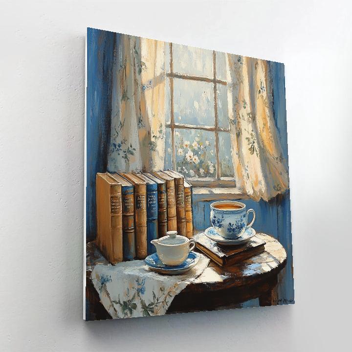 Vermeer Inspired Tea And Books DIY paint by numbers