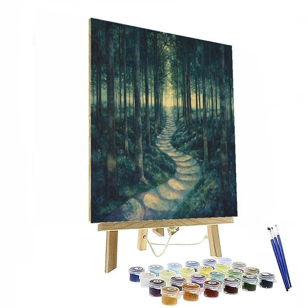Emily Carr Inspired Misty Forest Interior Painting by numbers kit