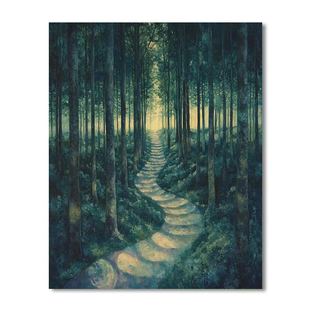 Emily Carr Inspired Misty Forest Interior Painting by numbers kit