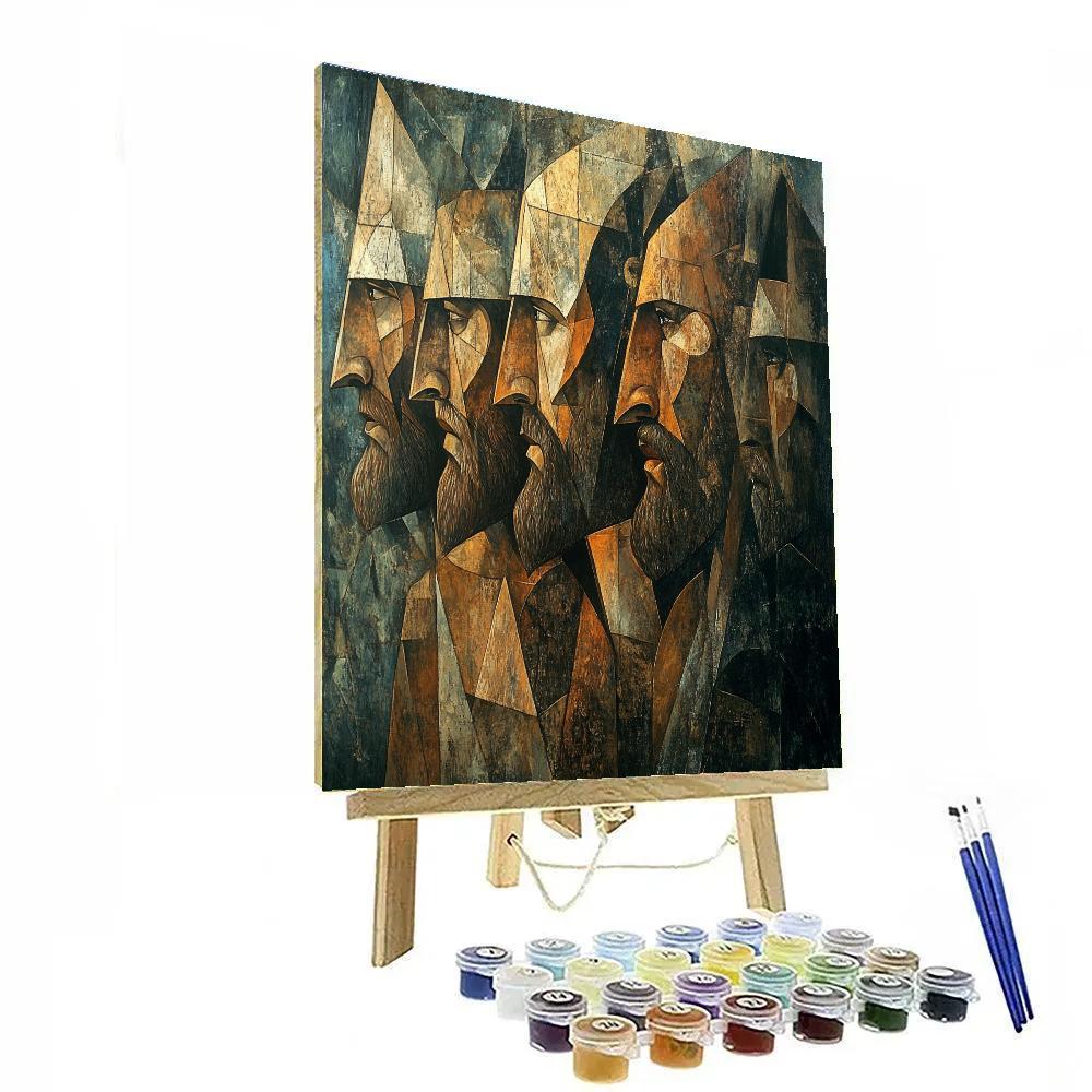 Picasso Inspired Mythical Warriors paint by number