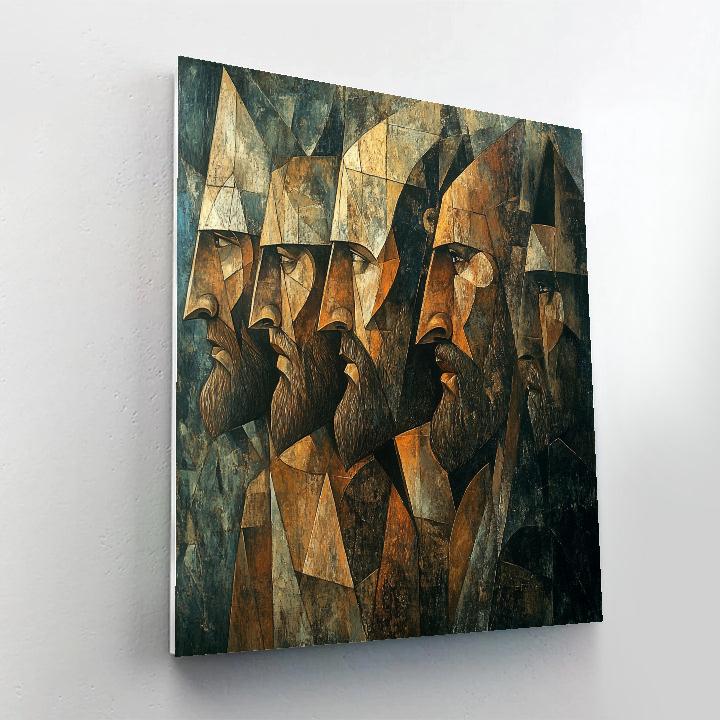 Picasso Inspired Mythical Warriors paint by number