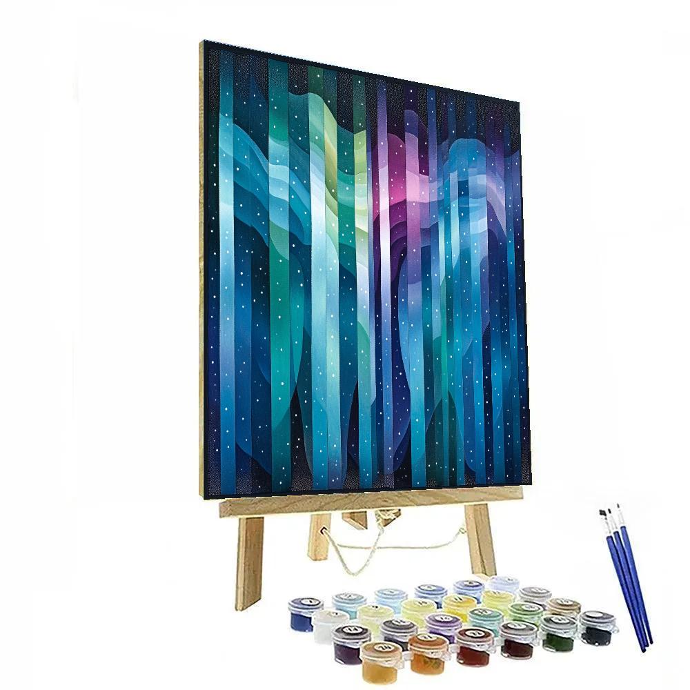 Georges Seurat Inspired Aurora Geometry Numbered painting kits