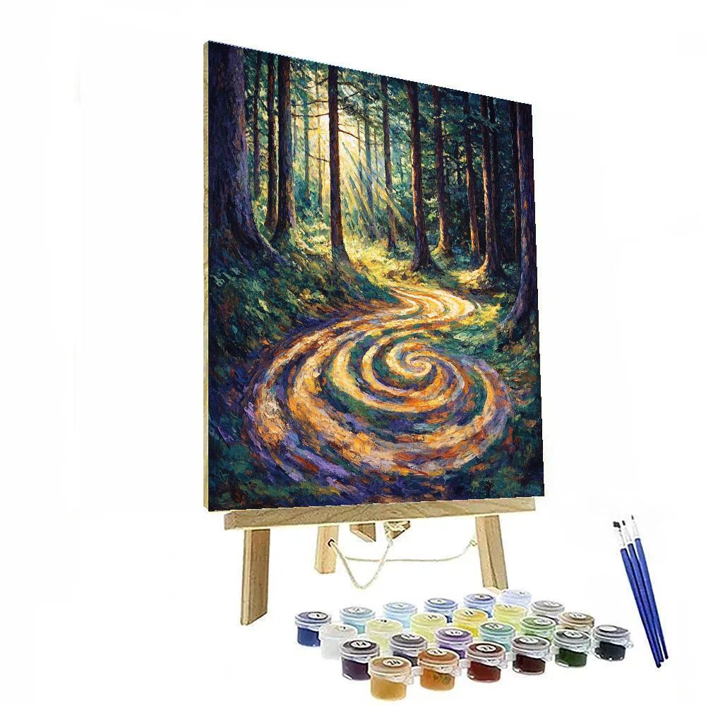 Emily Carr Inspired Mystical Forest Clearing Paint by numbers art