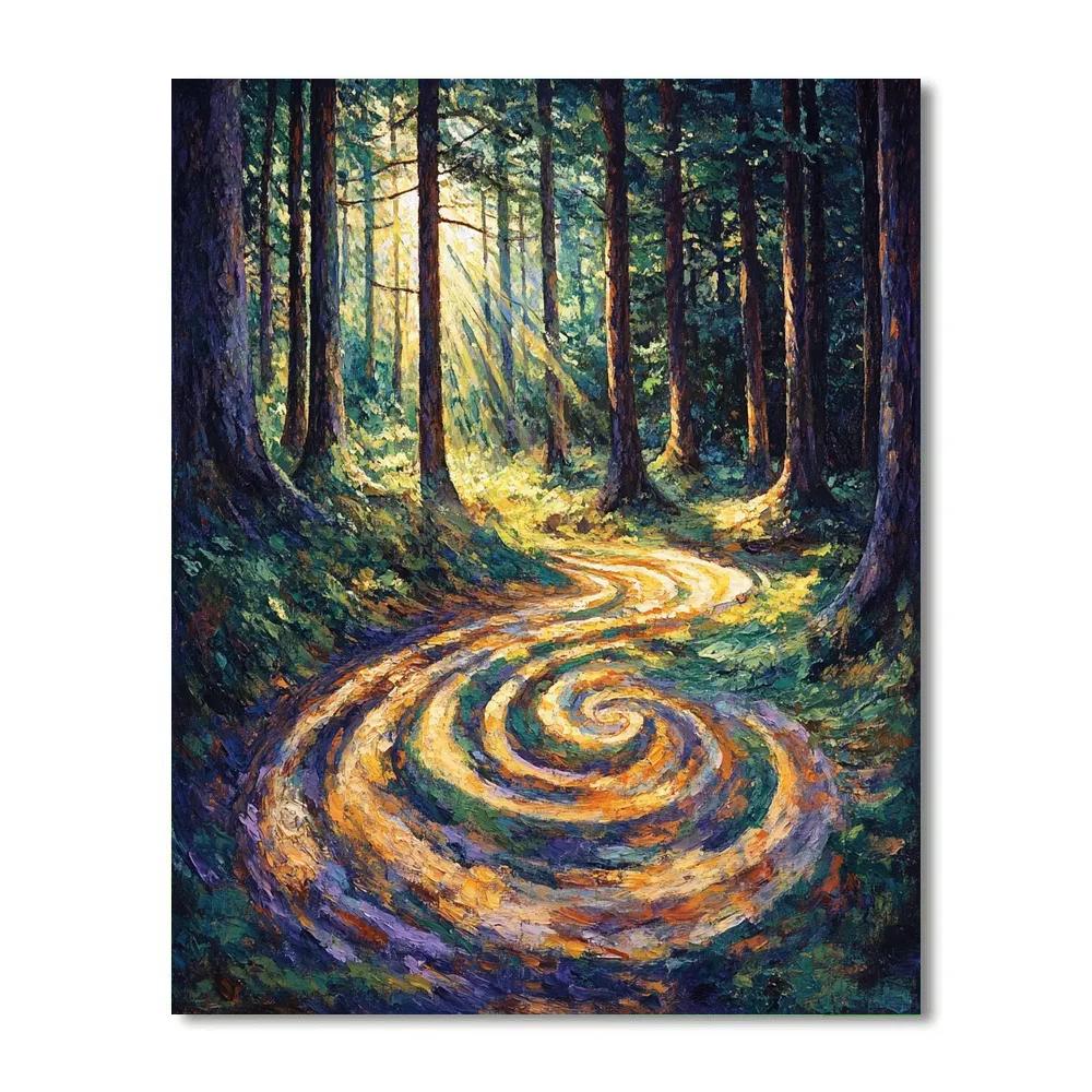 Emily Carr Inspired Mystical Forest Clearing Paint by numbers art