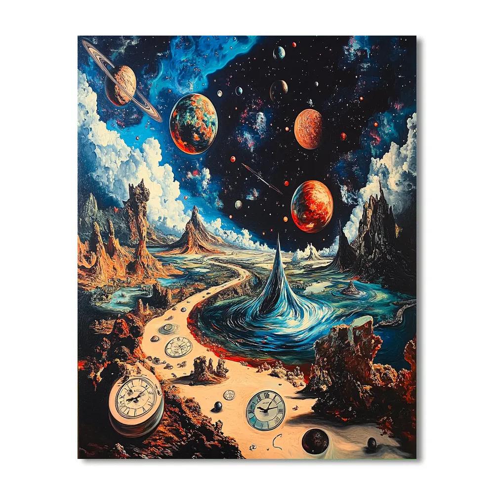 Salvador Dali Inspired Cosmic Dreams painting number kit