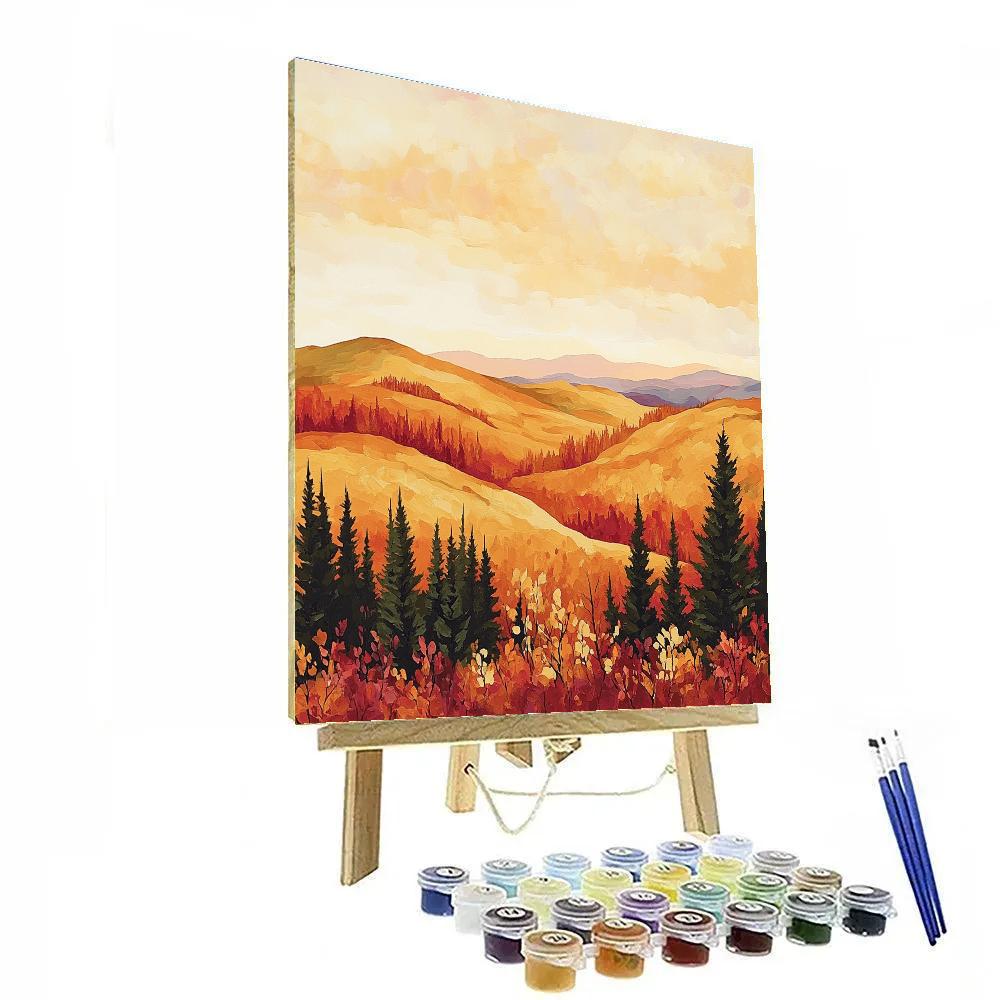 Franklin Carmichael Inspired Golden Autumn Crest Painting by numbers kit