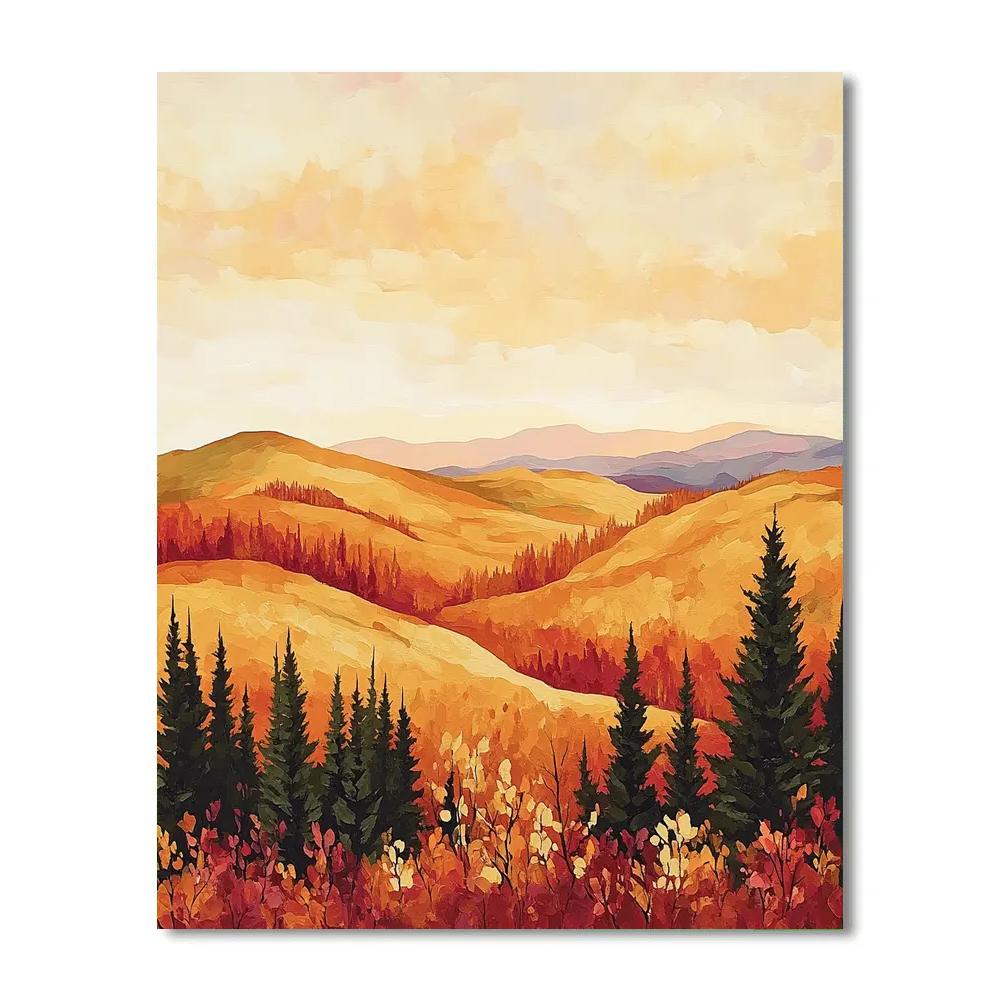 Franklin Carmichael Inspired Golden Autumn Crest Painting by numbers kit