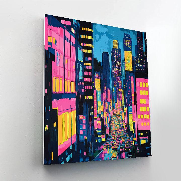 Andy Warhol Inspired City Lights DIY paint by numbers